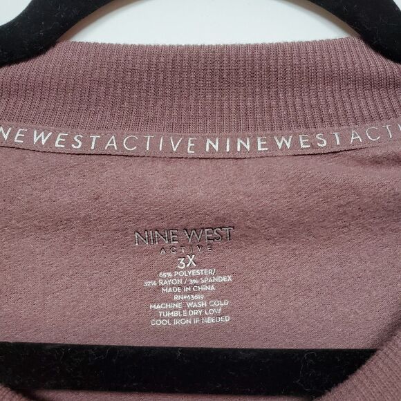 NWT Nine West Active Fuchsia Sweatshirt Sz 3X Breathable Comfort Soft - Picture 15 of 16